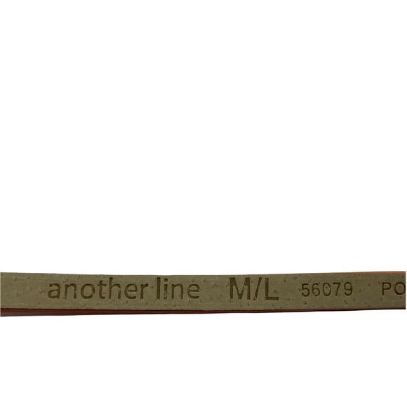 Toggle Belt Another Line Women's Orange Polyurethane Gold Stud Adjustable sz M/L - Picture 7 of 16